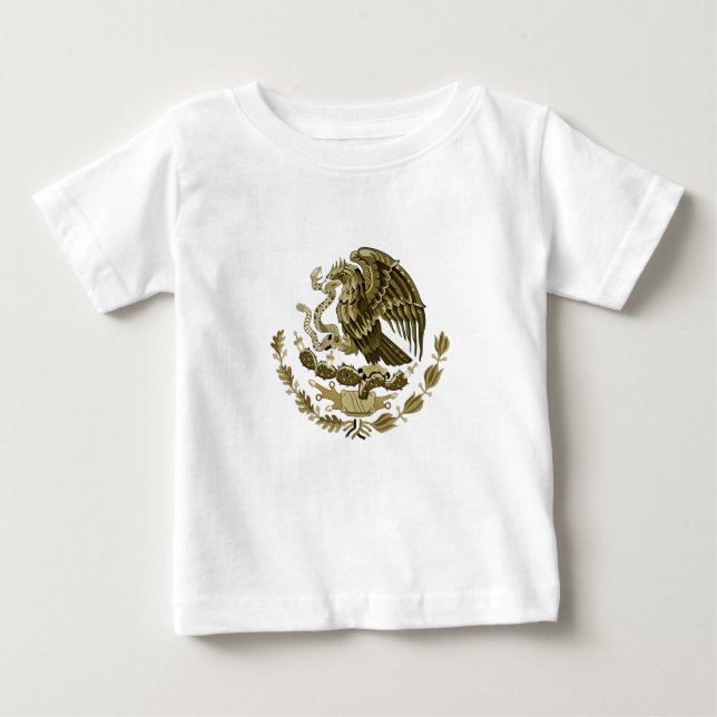 Camiseta De Bebé Escudo de armas de México bebé T-Shirt (Anverso)