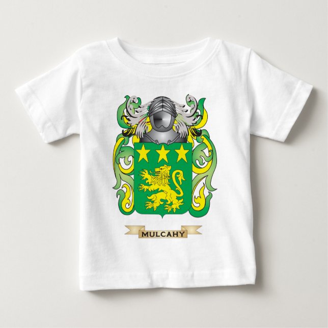 Camiseta De Bebé Escudo de armas de Mulcahy (escudo de la familia) (Anverso)