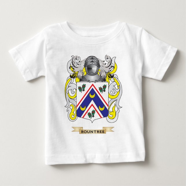 Camiseta De Bebé Escudo de armas de Rountree (escudo de la familia) (Anverso)