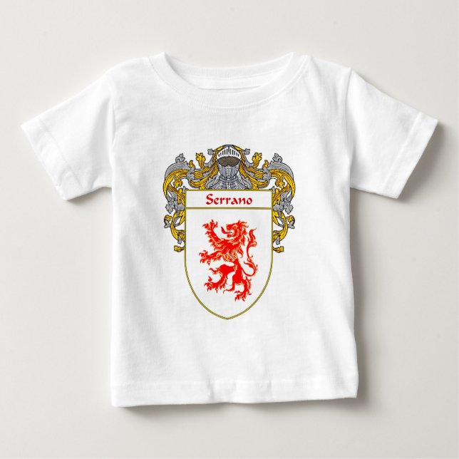 Camiseta De Bebé Escudo de armas de Serrano (cubierto) (Anverso)