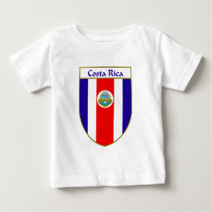 Camiseta De Bebé Escudo de la bandera de Costa Rica