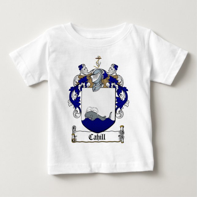 CAMISETA DE BEBÉ ESCUDO DE LA FAMILIA DE CAHILL - ESCUDO DE ARMAS (Anverso)