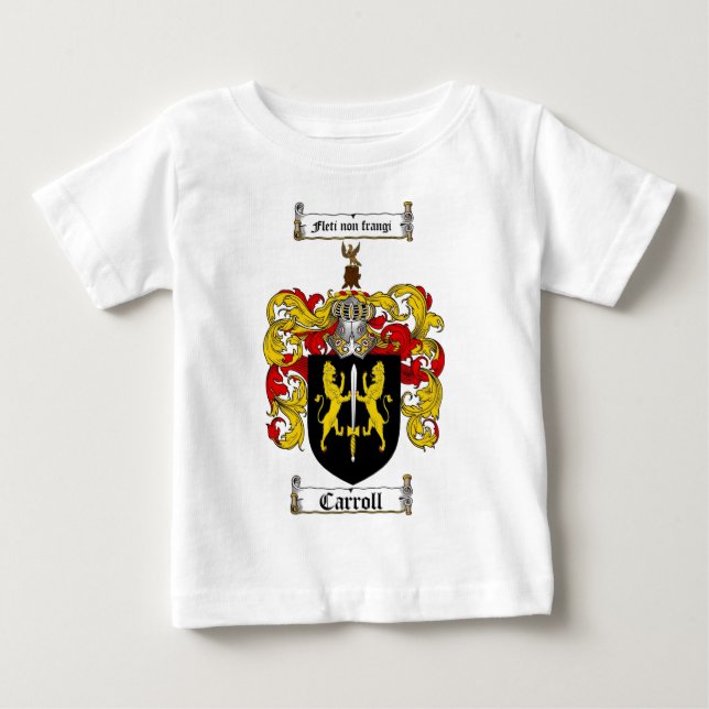 CAMISETA DE BEBÉ ESCUDO DE LA FAMILIA DE CARROLL - ESCUDO DE ARMAS (Anverso)