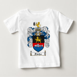 CAMISETA DE BEBÉ ESCUDO DE LA FAMILIA DE FISCHER - ESCUDO DE ARMAS