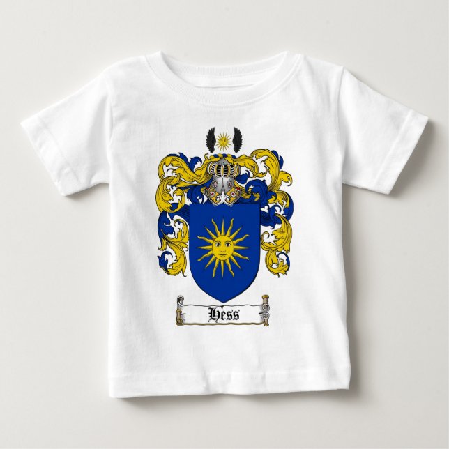 CAMISETA DE BEBÉ ESCUDO DE LA FAMILIA DE HESS - ESCUDO DE ARMAS DE (Anverso)