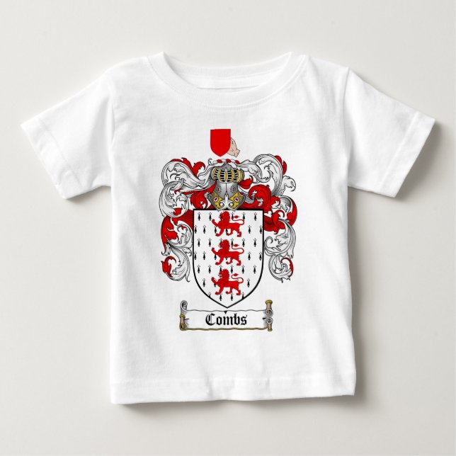 CAMISETA DE BEBÉ ESCUDO DE LA FAMILIA DE LOS PEINES - ESCUDO DE (Anverso)