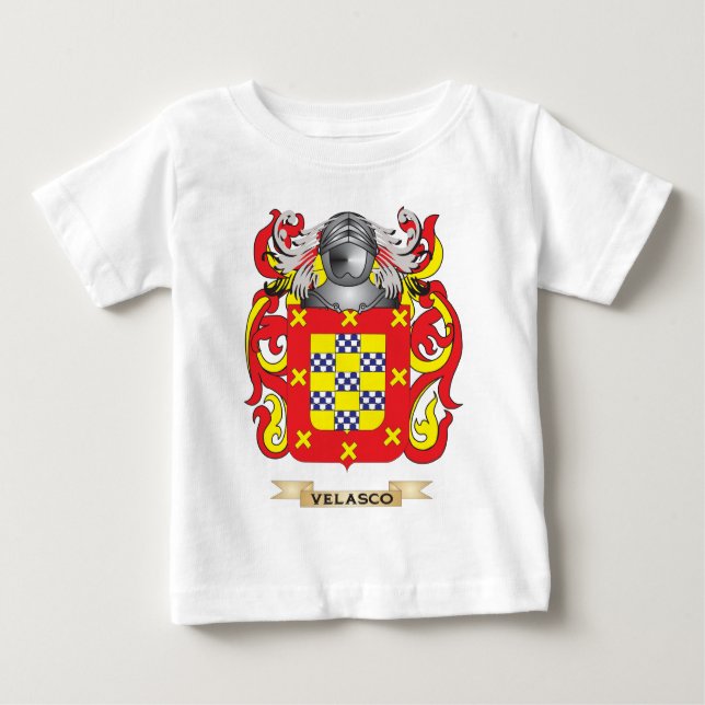 Camiseta De Bebé Escudo de la familia de Velasco (escudo de armas) (Anverso)