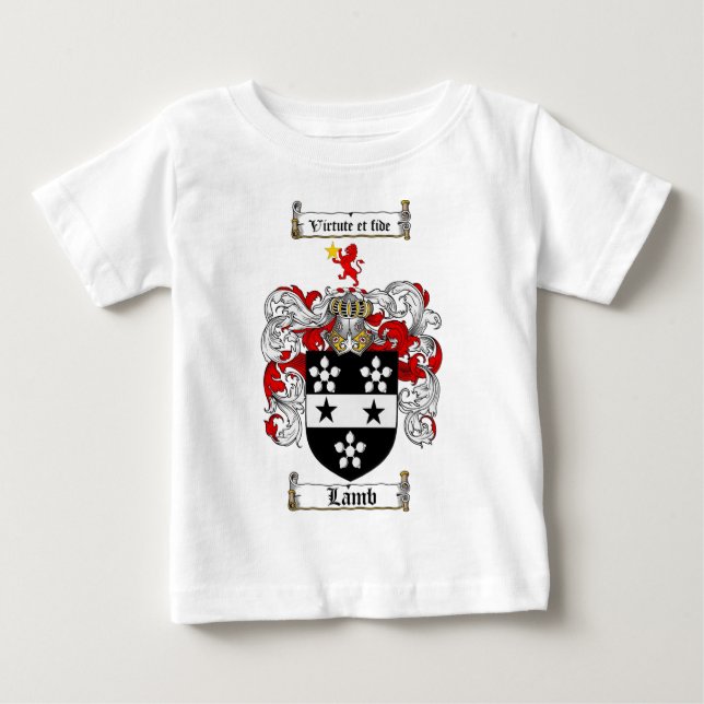 CAMISETA DE BEBÉ ESCUDO DE LA FAMILIA DEL CORDERO - ESCUDO DE ARMAS (Anverso)