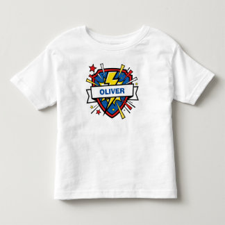 Camiseta De Bebé Escudo de superhéroe lindo y rayo