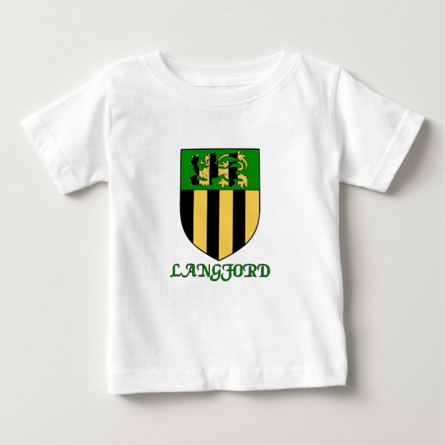 Camiseta De Bebé Escudo familiar de Langford (Anverso)