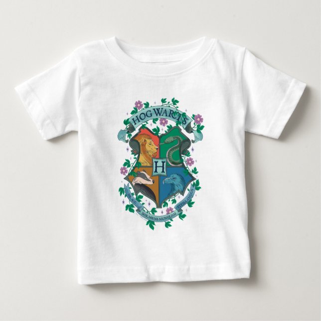 Camiseta De Bebé ESCUDO floral HOGWARTS™ (Anverso)