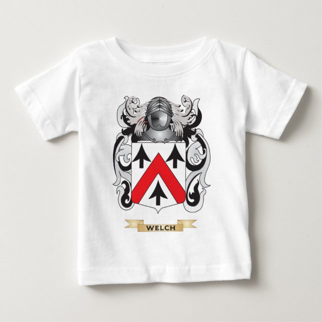 Camiseta De Bebé Escudo galés de la familia (escudo de armas) (Anverso)