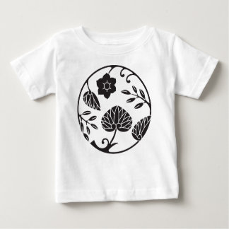 Camiseta De Bebé Escudo japonés 0048 - flores y hojas