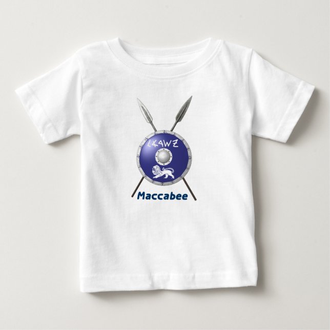 Camiseta De Bebé Escudo Macabee Y Spears (Anverso)