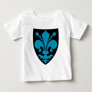 Camiseta De Bebé Escudo medieval elegante de la flor de lis