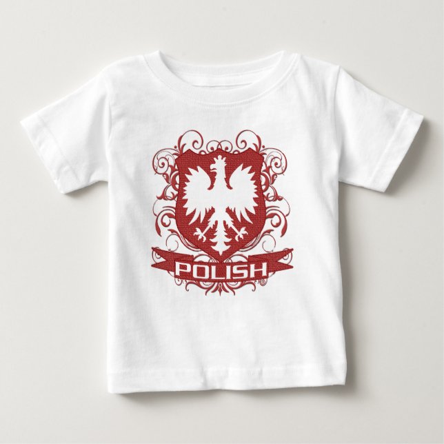 Camiseta De Bebé Escudo polaco de Eagle (Anverso)