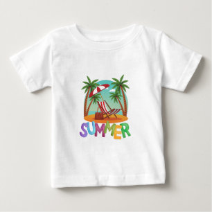 Camiseta De Bebé Escuela de Adiós, Hola verano de vacaciones T-Shir