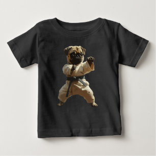 Camiseta De Bebé Escuela de Karate Pug
