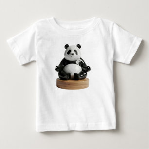 Camiseta De Bebé Escultura de panda para sala de estar zen moderna