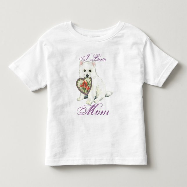 Camiseta De Bebé Eskie Heart Mom (Anverso)