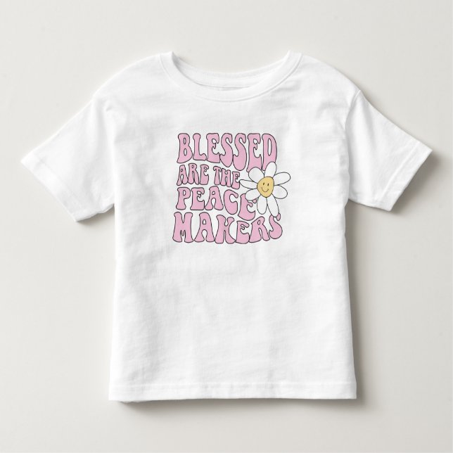 Camiseta De Bebé Eslogan de Daisy and Peace Makers (Anverso)