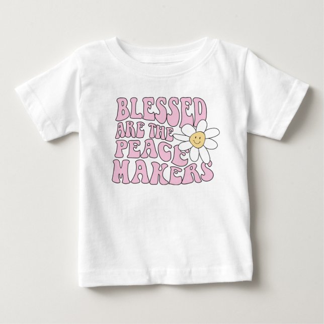Camiseta De Bebé Eslogan de Daisy and Peace Makers (Anverso)