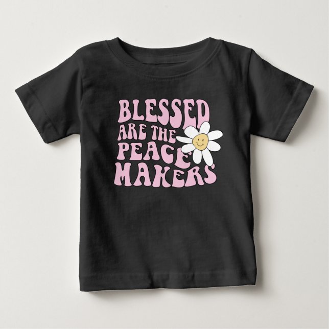 Camiseta De Bebé Eslogan de Daisy and Peace Makers (Anverso)