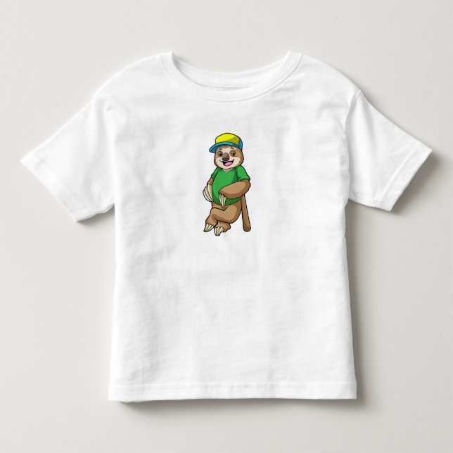 Camiseta De Bebé Eslogan en el béisbol con bate de béisbol (Anverso)