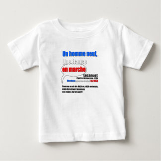 Camiseta De Bebé Eslogan En Marcha Tinta blanca