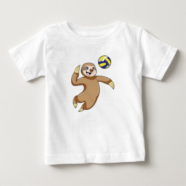 Camiseta De Bebé Eslovaco como jugador de voleibol con voleibol (Anverso)