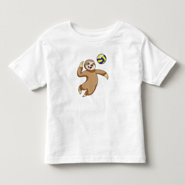 Camiseta De Bebé Eslovaco como jugador de voleibol con voleibol (Anverso)