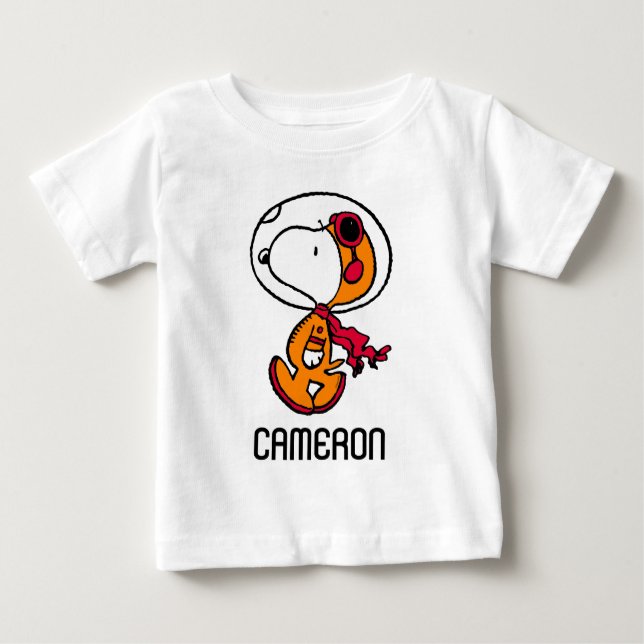 Camiseta De Bebé ESPACIO | Astronauta Snoopy (Anverso)