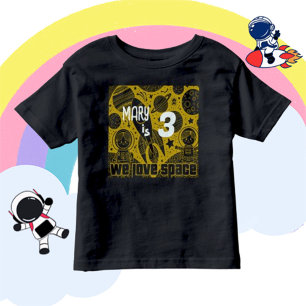 Camiseta De Bebé Espacio astronómico Tercer cumpleaños
