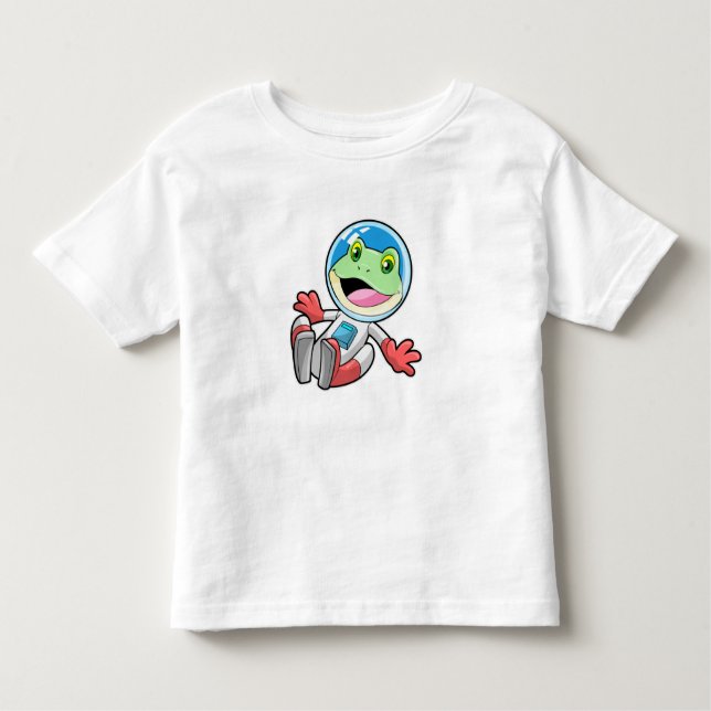Camiseta De Bebé Espacio de vestuario de astronauta de rana (Anverso)