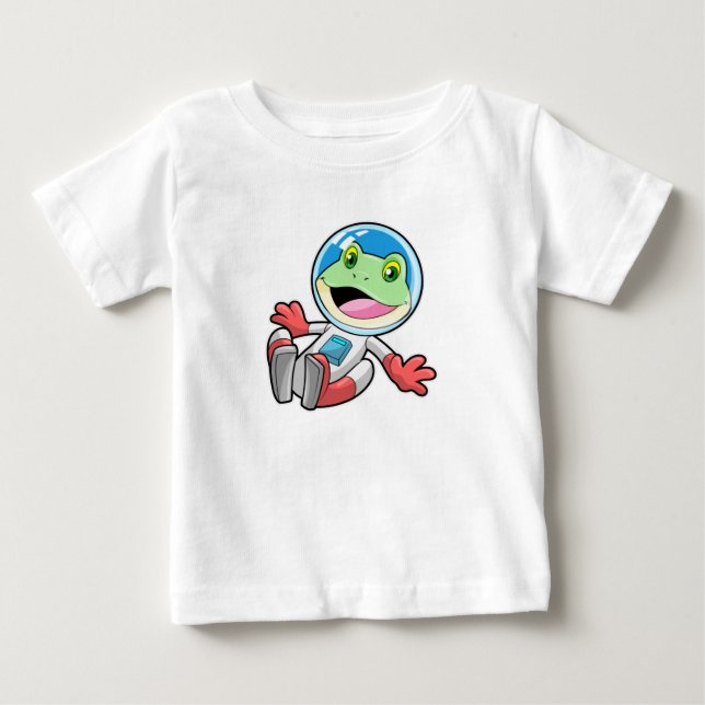 Camiseta De Bebé Espacio de vestuario de astronauta de rana (Anverso)