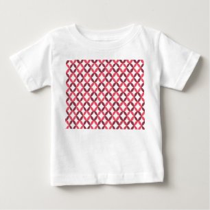 Camiseta De Bebé Espacio positivo y negativo rosa y púrpura