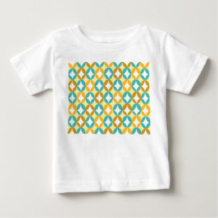 Camiseta De Bebé Espacio positivo y negativo - turquesa y amarillo