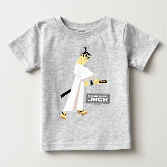 Camiseta De Bebé Espada de dibujo de Samurai Jack (Anverso)