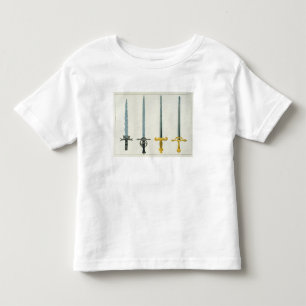 Camiseta De Bebé Espadas, placa 'de una historia del desarrollo a