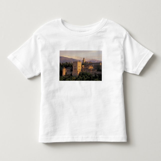 Camiseta De Bebé España, Granada, Andalucía La Alhambra, (Anverso)
