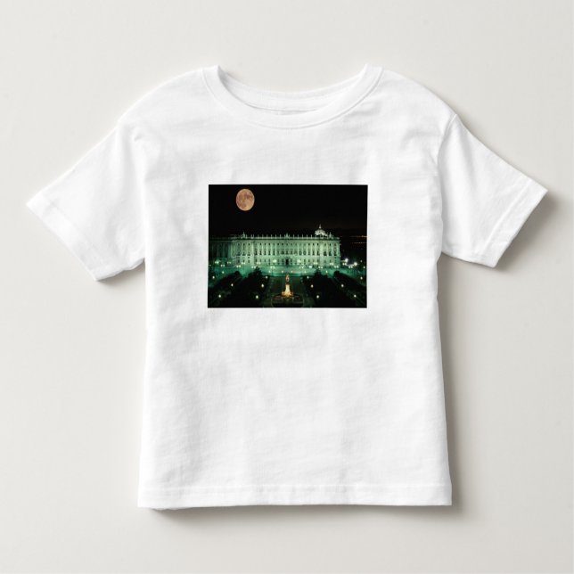 Camiseta De Bebé España, Madrid, Palacio Real y Plaza de España (Anverso)