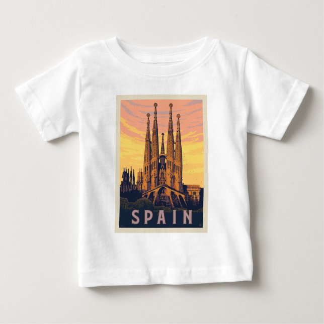 Camiseta De Bebé España | Sagrada Familia (Anverso)