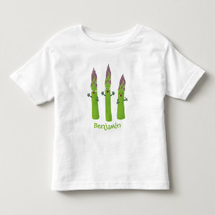 Camiseta De Bebé Espárrago lindo cantando trío de verduras personal