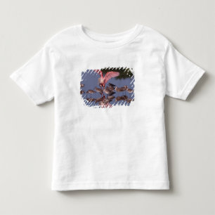 Camiseta De Bebé Espátula rosada con zarapitos en aguas poco profun