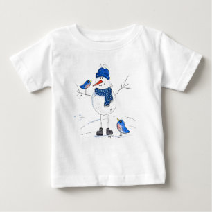 Camiseta De Bebé Espectacular muñeco de nieve de largo alcance