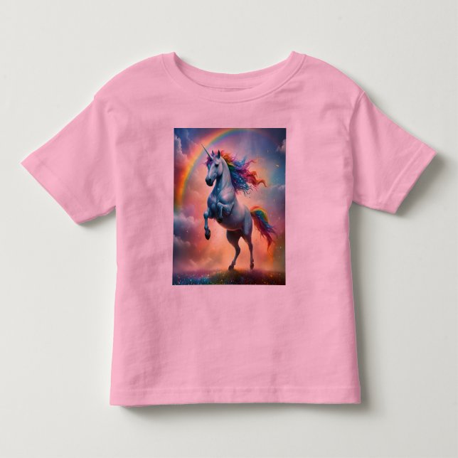Camiseta De Bebé Espectro celeste: El arco iris de unicornio (Anverso)