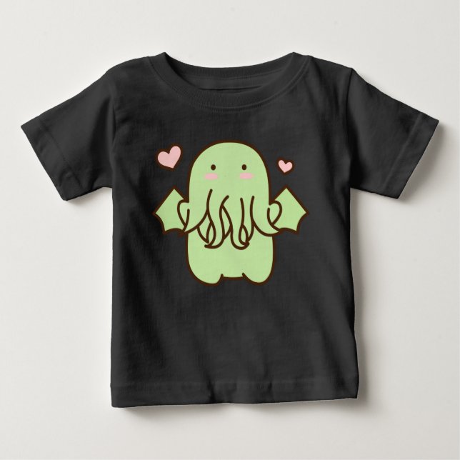 Camiseta De Bebé Espejo de Cthulhu Lovecraft Halloween (Anverso)