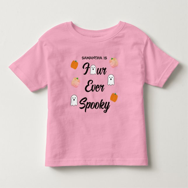 Camiseta De Bebé Espeluznante 4º cumpleaños (Anverso)