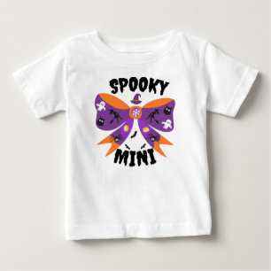 Camiseta De Bebé espeluznante mini coqueta arco halloween
