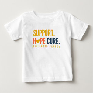 Camiseta De Bebé esperanza de apoyo para el cáncer infantil cura Ba